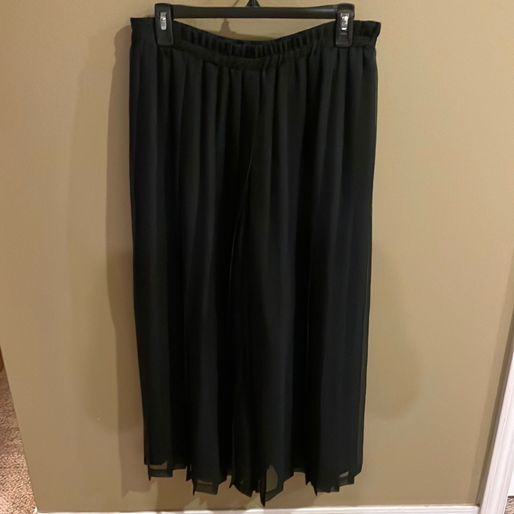 Pleated Palazzo Pant - Sheer Black/ Summer wedding?